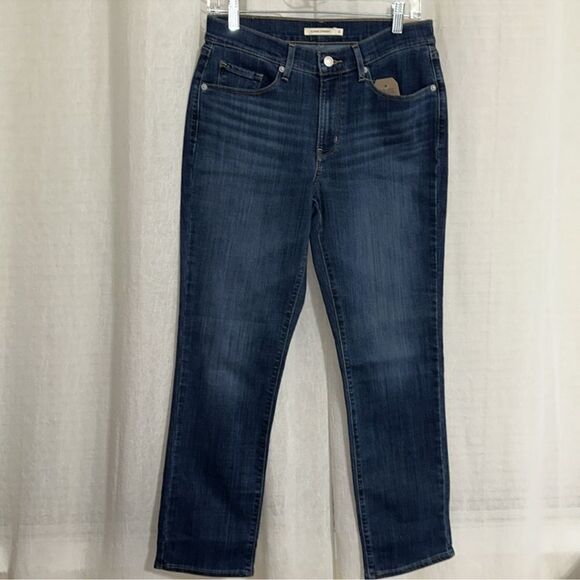 LEVI’S 6 Medium 28 x 30 Blue Wash Classic Straight Jeans - Picture 6 of 16